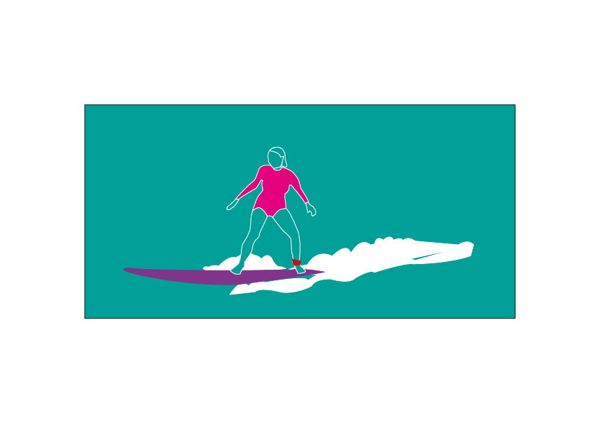 עיצוב גרפי גולשת עמידה